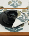 Thick Cotton White Table Runner-Badshah