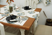 Thick Cotton White Table Runner-Badshah