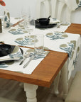 Thick Cotton White Table Runner-Badshah