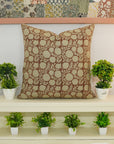 Block print Pillow cover for sofa, couch or bed- Pure Linen- RAJAT - Fabdivine