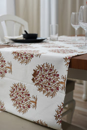 Thick Cotton White Table Runner-Anar