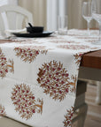 Thick Cotton White Table Runner-Anar