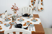 Thick Cotton White Table Runner-Badshah