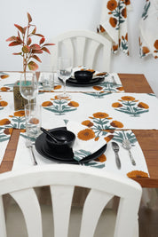 Thick Cotton White Table Runner-Badshah