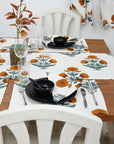 Thick Cotton White Table Runner-Badshah