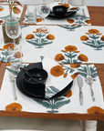 Thick Cotton White Table Runner-Badshah