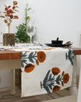 Thick Cotton White Table Runner-Badshah