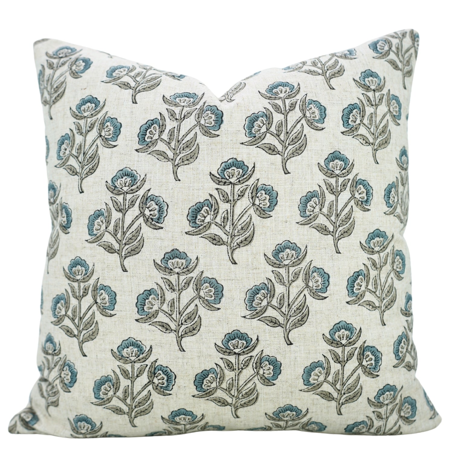 Block Print Viscous Linen Pillow Cover-Bealpatra