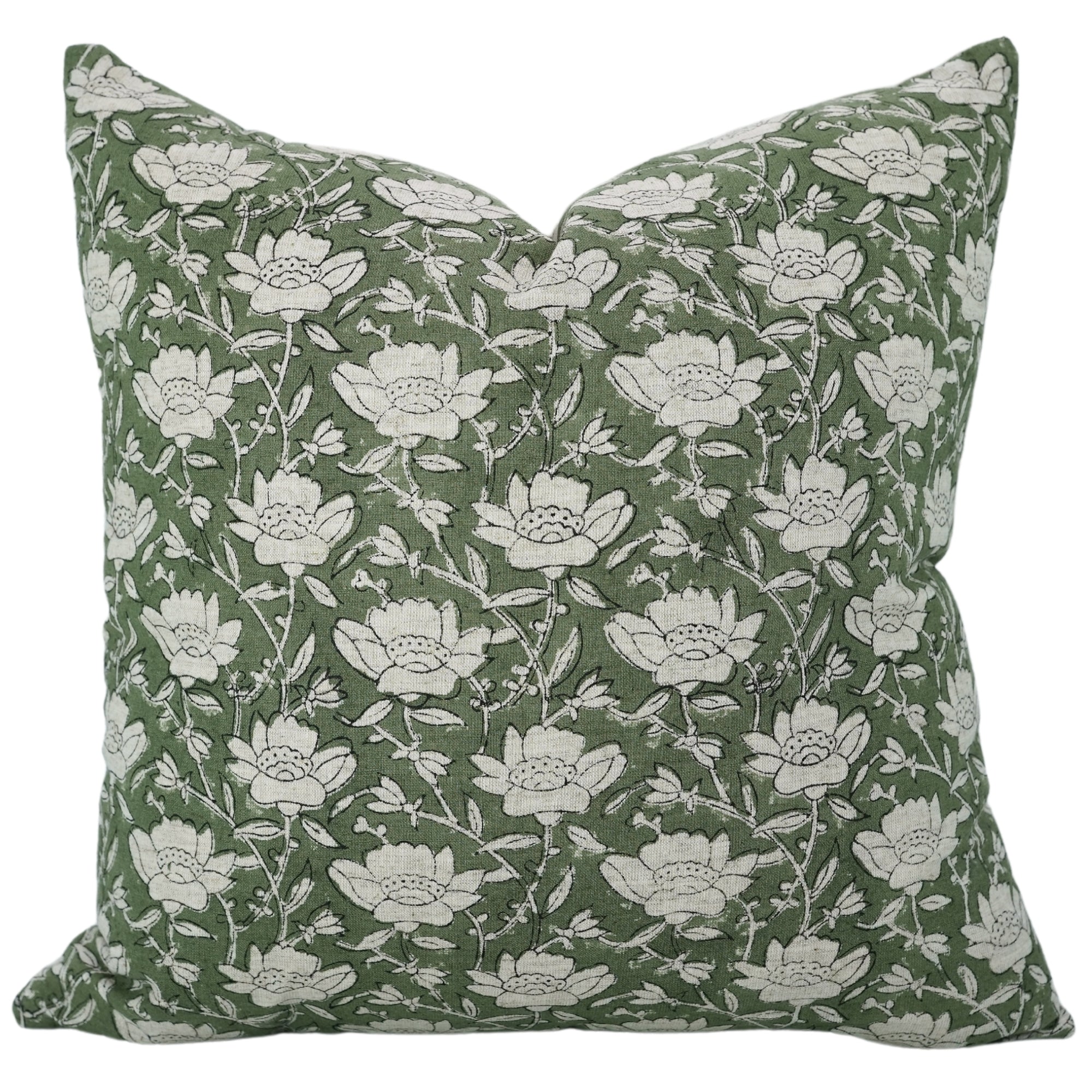 Throw Pillow Cover Designer Collection of Hand Block Print Cotton Linen- DHRUV - Fabdivine