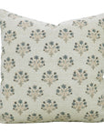 Block Print Linen Blend Pillow Cover-Daffodil