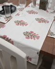 Thick Cotton White Table Runner-Swadesh