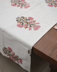 Thick Cotton White Table Runner-Swadesh