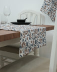 Thick Cotton White Table Runner-Mandakini