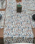 Thick Cotton White Table Runner-Mandakini