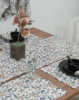 Thick Cotton White Table Runner-Mandakini