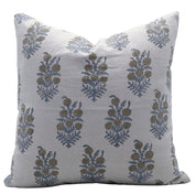 Block print Pure Linen throw pillow cover- HAJARA - Fabdivine