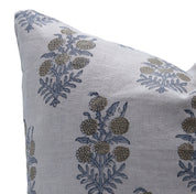 Block print Pure Linen throw pillow cover- HAJARA - Fabdivine