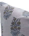 Block print Pure Linen throw pillow cover- HAJARA - Fabdivine