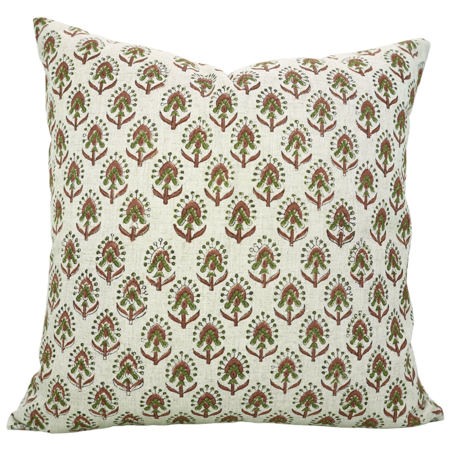 Block Print Viscous Linen Pillow Cover- Gurukul