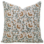 Block print Cotton Linen throw pillow cover- MADHAV - Fabdivine