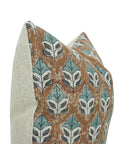 Block Print Thick Linen  Pillow Cover- Mayur