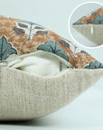 Block Print Thick Linen  Pillow Cover- Mayur