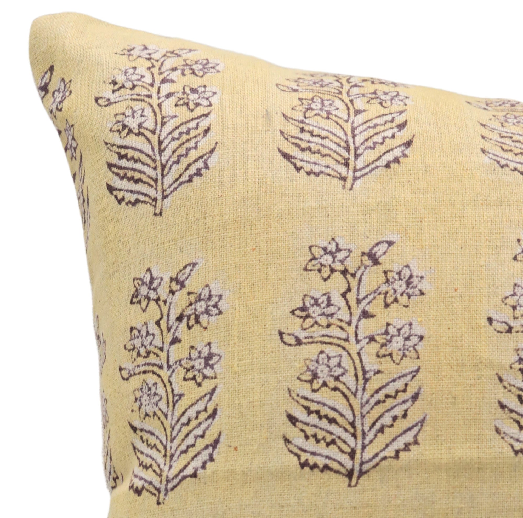 Block print Pillow cover for sofa, couch or bed- Pure Linen- INDERDHANUSH - Fabdivine