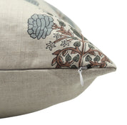 Block print Pure Linen throw pillow cover- SWADESH - Fabdivine