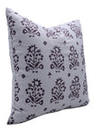 Block print Pillow cover for sofa, couch or bed- Pure Linen- SADA BAHAR - Fabdivine