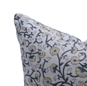 Block print Pure Linen throw pillow cover - HIMACHAL - Fabdivine