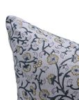 Block print Pure Linen throw pillow cover - HIMACHAL - Fabdivine