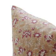 Block print Pure Linen throw pillow cover- NAYAAB - Fabdivine