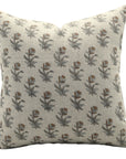 Square/Lumber block print pillow cover- Thick Linen- COASTAL TULIP - Fabdivine