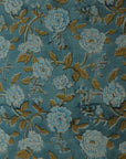 Pure Linen Block Print Roman Shade -Rameshwaram