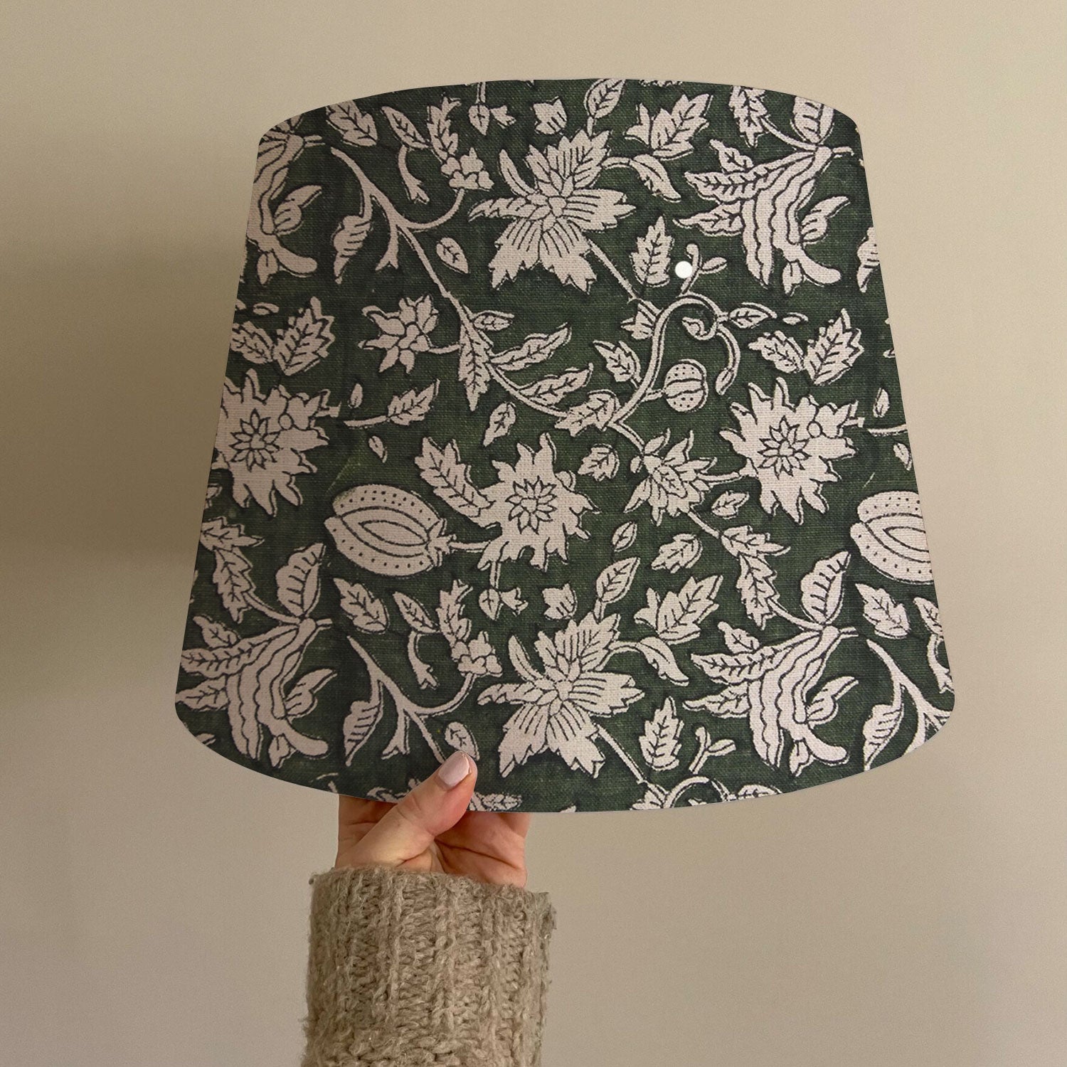 Drum Floor Pure Line Lamp Shade Block Printed - Manikarnika