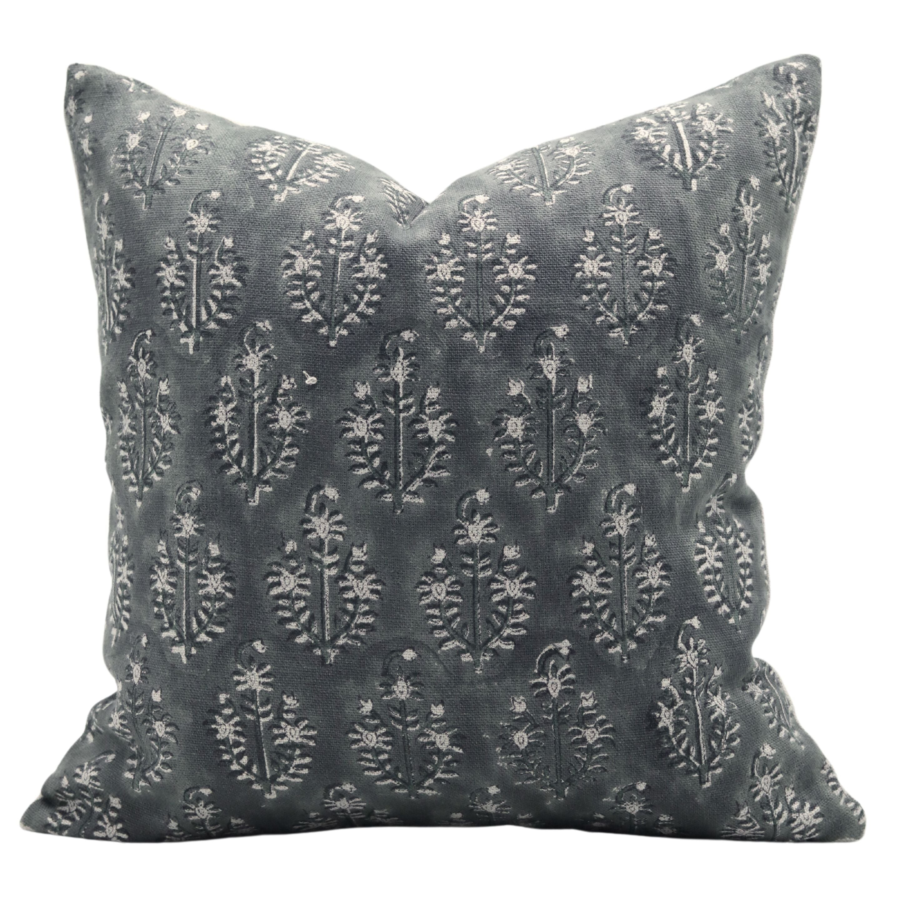 Block Print Linen Pillow Cover- NEELGAGAN - FABDIVINE LLC