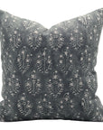 Block print Thick Linen throw pillow cover- NEELGAGAN - Fabdivine