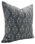 Block print Thick Linen throw pillow cover- NEELGAGAN - Fabdivine