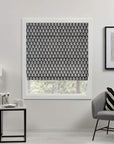 Pure Linen Block Print Roman Shade-Damru