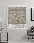 Thick Linen Floral Window Shade-Blackforest