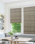 Thick Linen Floral Window Shade-Blackforest