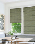 Thick Linen Block Print Roman Shade- DAMARU