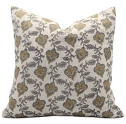 Block print Pillow cover for sofa, couch or bed- Thick Linen- MADHUBALA - Fabdivine