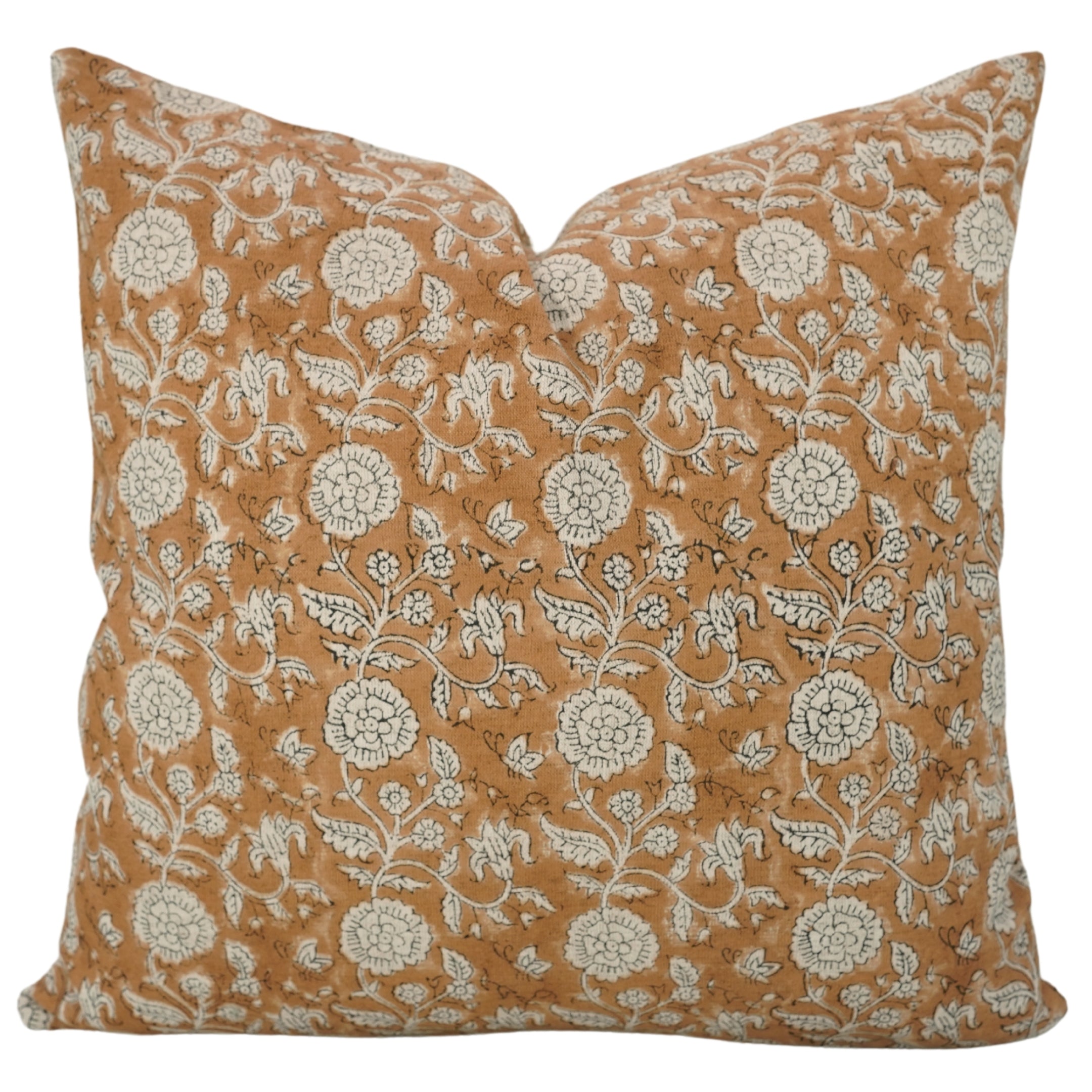 Block Print Linen Pillow Cover- SHILLONG - FABDIVINE LLC