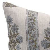 Block print Thick Linen throw pillow cover- MORPANKH - Fabdivine