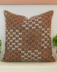 Square/Lumber block print pillow cover- Thick Linen- TITLI - Fabdivine