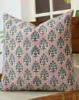 Block print Duck Canvas throw pillow cover- BETEL LEAF - Fabdivine