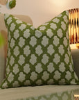 Block print Pillow cover for sofa, couch or bed- Pure Linen- BADAL - Fabdivine