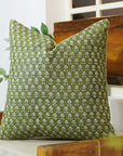 Hand Block Print Pure Linen designer pillow cover- TARANGINI - Fabdivine