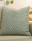 Block print Pillow cover for sofa, couch or bed- Pure Linen- PINKCITY - Fabdivine